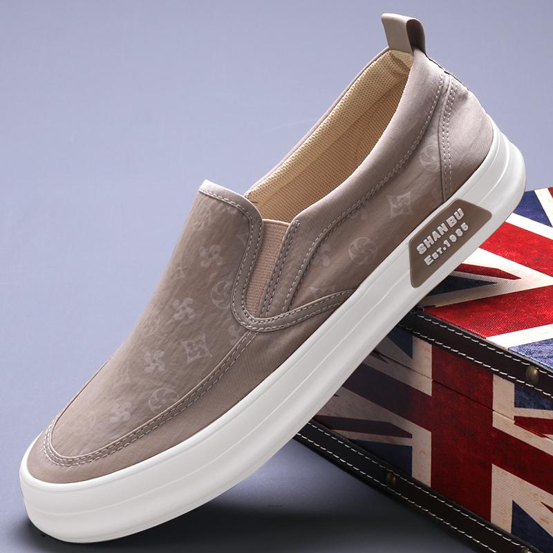Mode Herren Canvas Schuhe Slipper Canvas Low Style Atmungsaktiv Leichtgewichtige Flats Schuhe für Herren Walking Schuhe Zapatos De Hombre SS23837