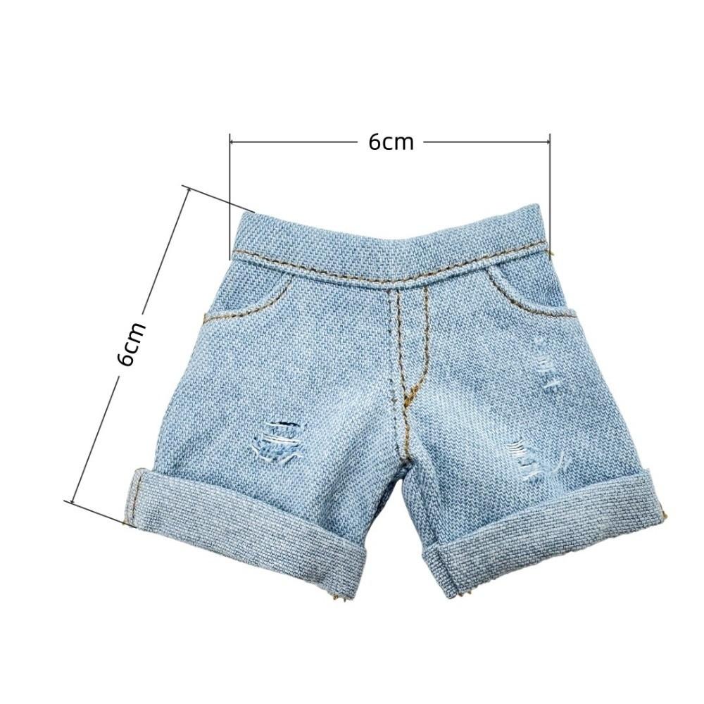 High Quality New Cartoon Dress Up Decorations Cute Multicolors Casual Denim Pants Ripped Jeans Pants For 1/8 Dolls