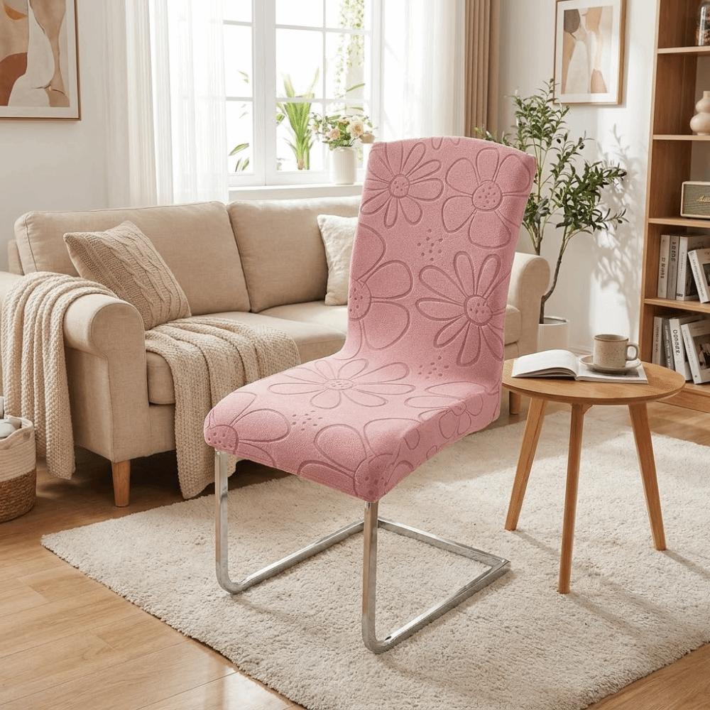 Rutschfeste Jacquard-Stuhlhusse Verdickt Elastisch Hohe Rückenlehnen-Stuhlhusse Dekorativ Abnehmbar Esszimmerstuhlhusse Wohnzimmer