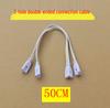 LED Tube Connector: T4/T8/T5 Extension Cord with Double Plug Adapter for Fluorescent Lamp Holders