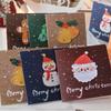 6Set Mini Christmas Greeting Card Christmas Blessing Cards Envelope New Year Postcard Gift Card Birthday Card