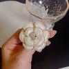 Flower Brooch Elegant Decorative Accessory Decor Ornament for Coat Suit Cover Up White