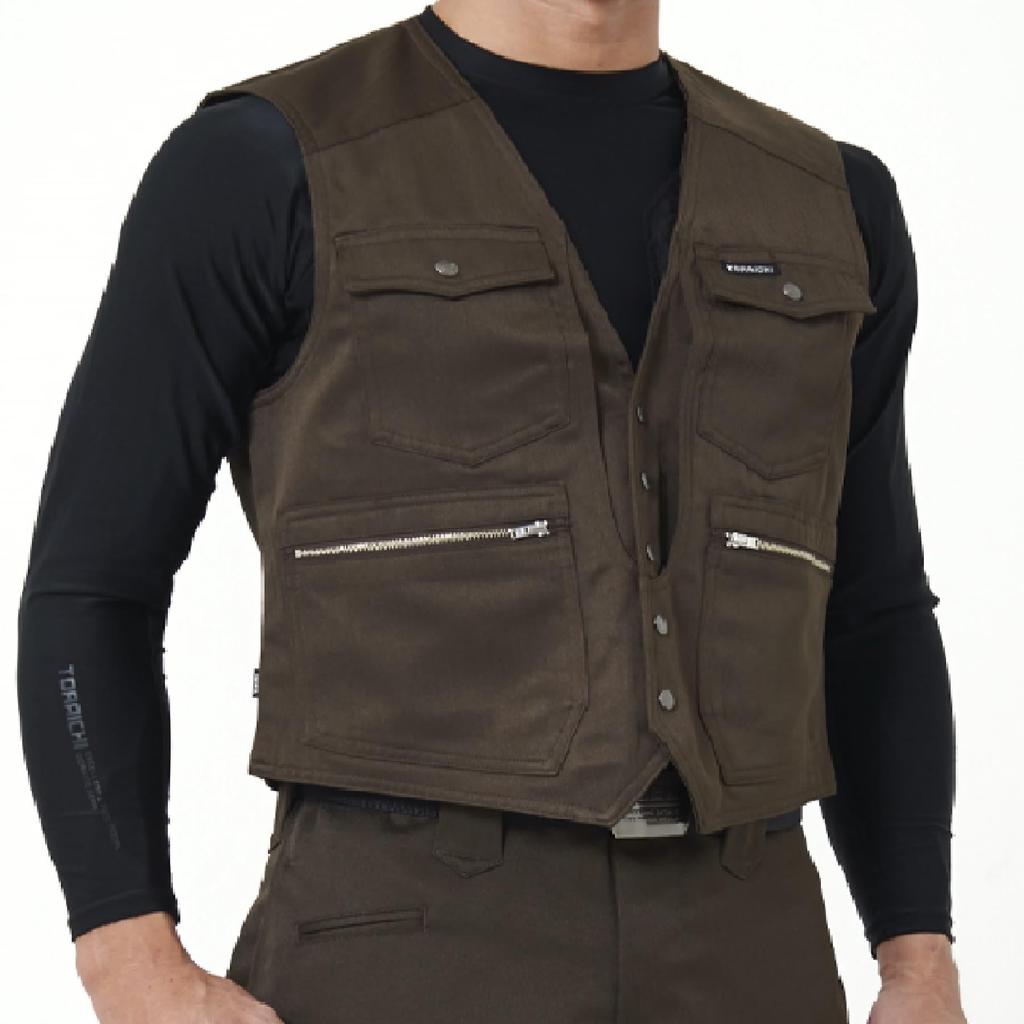 Toraichi 3920 Series Vest and Workwear Set Tobi Size 4L X 95cm Brown [Toraichi] Extra-Long (3920s611418) Workwear, Nikkapokka, Clothing, W, 72