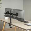 Support de bureau - maclean - mc-754n - 2 moniteurs - inclinaison +45° à -45° - vesa 75x75/100x100