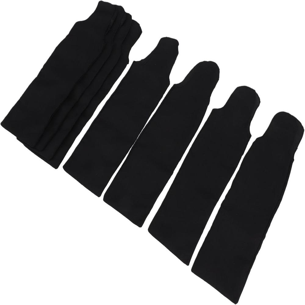8pcs Lightweight Mane Protectors Black Woven Nylon Mane Bags Braid Ready Mane Covers Trail Riding
