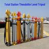 Reinforced Wooden Aluminum Theodolite Tripod - Anti-fall Level Stand