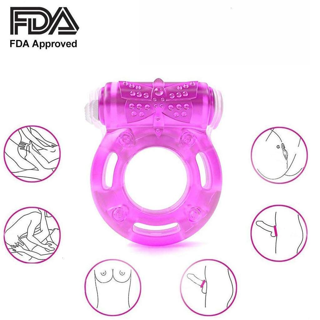 Vibrating Clitoral Stimulator Strong Penis Erect Cock Ring Cage Erection Enhance Sex Ability Product Sex Toys For Men