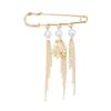 Alloy Brooch with Retro Tassels Sunflower And Smiling Face Detail Accessory Jewelry For Fashion Enthusiasts