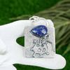Pandantiv cu Piatră Prețioasă Naturală Lapis Lazuli Argint Sterling 925 Bijuterii Indiene