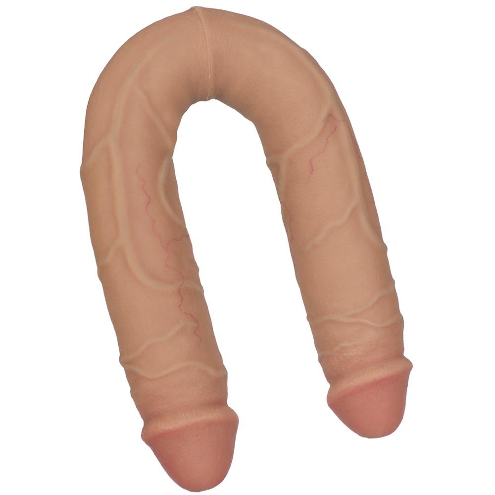 Realistyczny Dildo Obustronny – Silikonowa Zabawka Seksualna z Podwójną Głowicą dla Kobiet, Gejów i Lesbijek, Masturbacja Analna i Waginalna