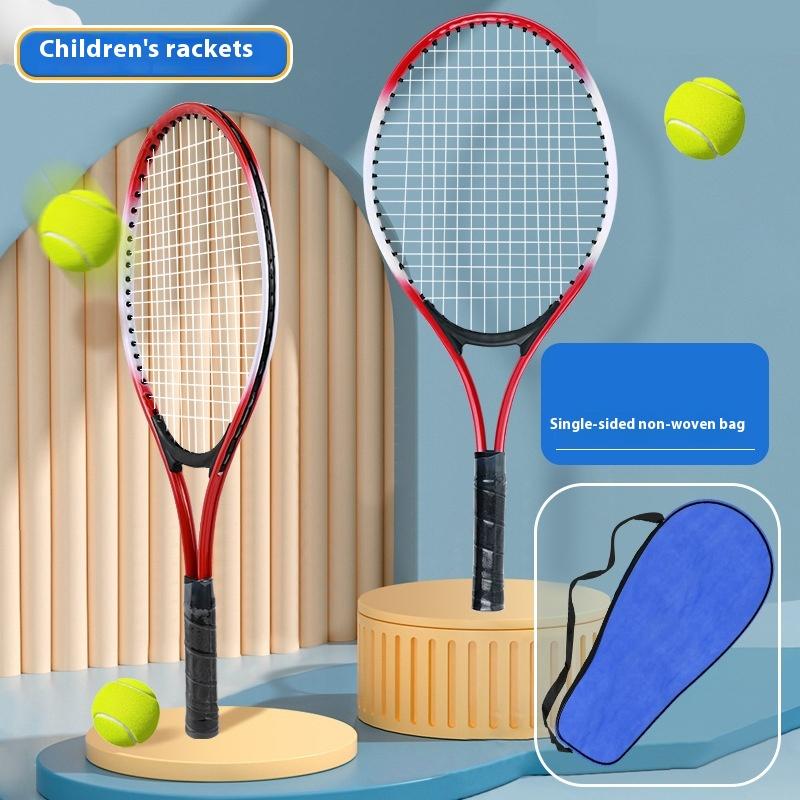 1Set Tennis Trainer With Line Rebound Balls And Elastic Rope Base Beginner'S One Person Tennis Racquet Children'S Suit