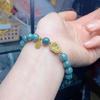 Exquisite Blue Jade & Gourd Bead Bracelet - Women's Versatile Fashion Accessory