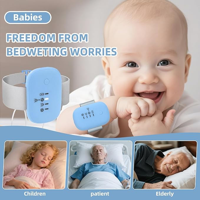 Bedwetting Alarm with Loud & Strong Vibration-USB Rechargeable for Kids & Adults-Stops Nighttime Accidents