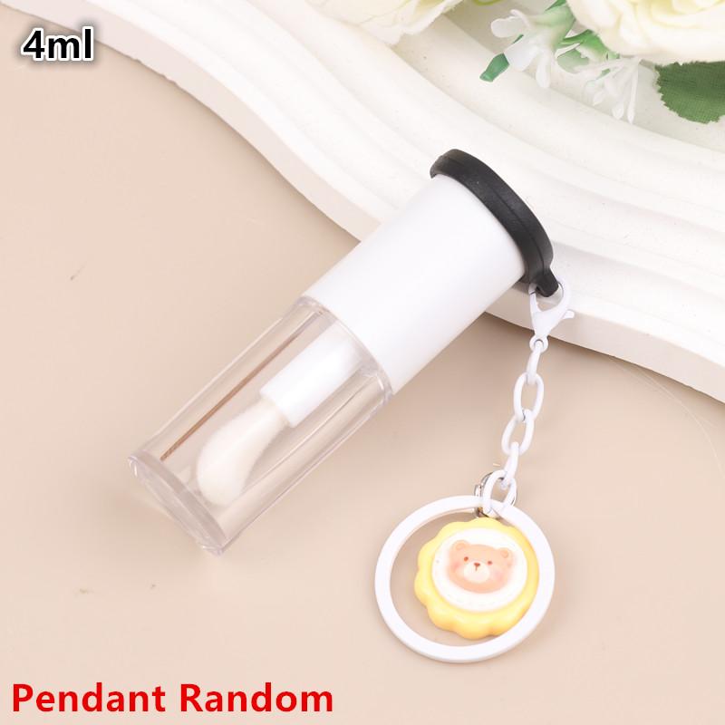 Lip Glaze Bottle With Keychain Big Wand Empty Lipstick Gloss Tube Refillable Liquid Container Bottle Lip Gloss Sample Bottle