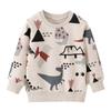 Boys Neck Long Sleeve Sweatshirt Pullover Top for Casual Daily Wear