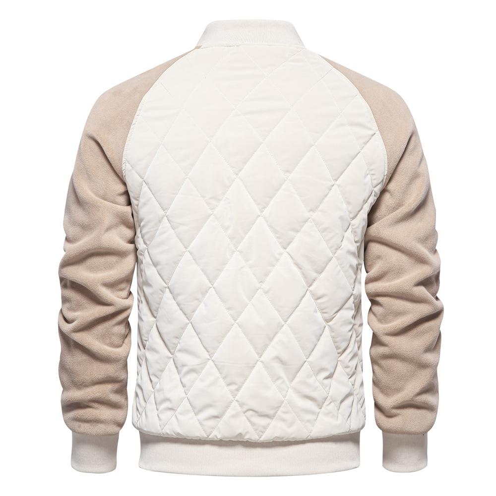 Freizeitjacken für Herren, Herbst/Winter, warme Bomberjacke mit Tasche, Windbreaker mit durchgehendem Reißverschluss, lässige, gepolsterte Mäntel für Männer, Outdoor-Militärjacke, Oberbekleidung