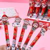 48Pcs Creative Cartoon Christmas Acrylic Patch Press Pen Cute Shape Neutral Pen High-value Gift Pen 0.5mm Black Back To School Season
