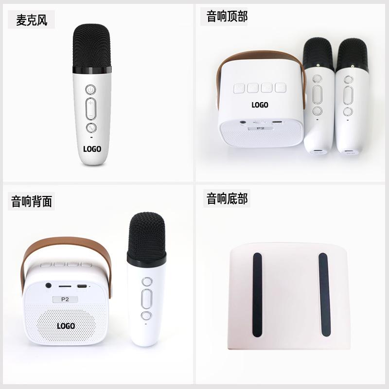 Kabelloser Bluetooth-Karaoke-Lautsprecher mit abnehmbarem Mikrofon, tragbares Heim-/Kinder-/Party-/Gesangs-Karaoke-Gerät