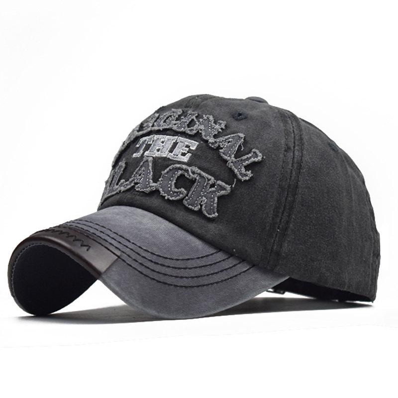 Hut Baseball Kappe Stickerei Buchstaben SCHWARZ Denim Spleißen Sommer Männlichen