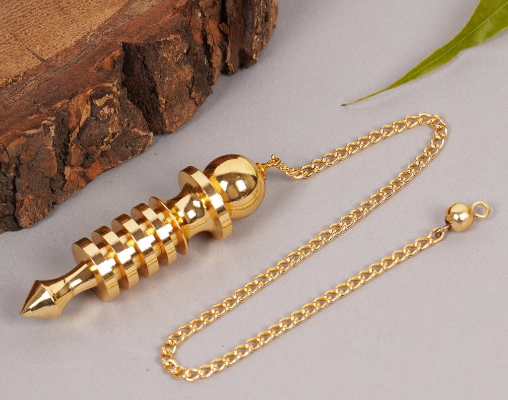 Harmonize Metal  Dowsing Pendulum Reiki Healing Chakra Balancing Brass Pendant Aura Cleansing Pendulum With