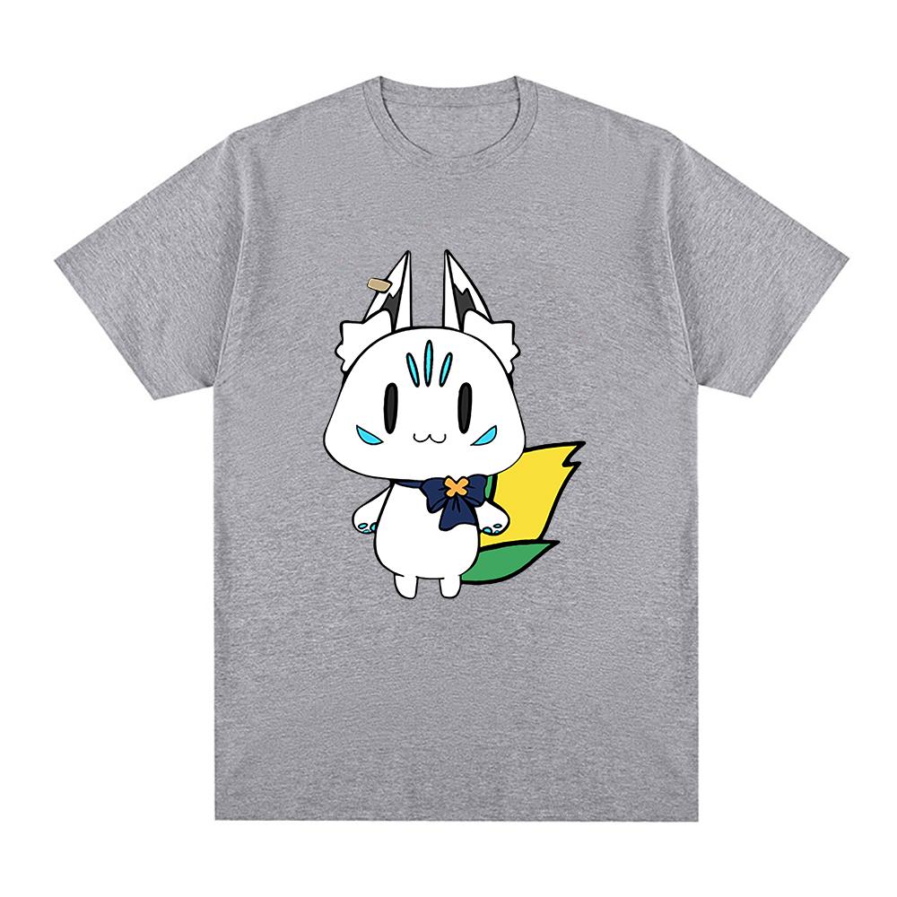 Hololive English VTuber Shirakami Tričko Fubuki Sukonbu Unisex / Dámská trička Kawaii Unisex Estetická kreslená grafika Bavlněná trička