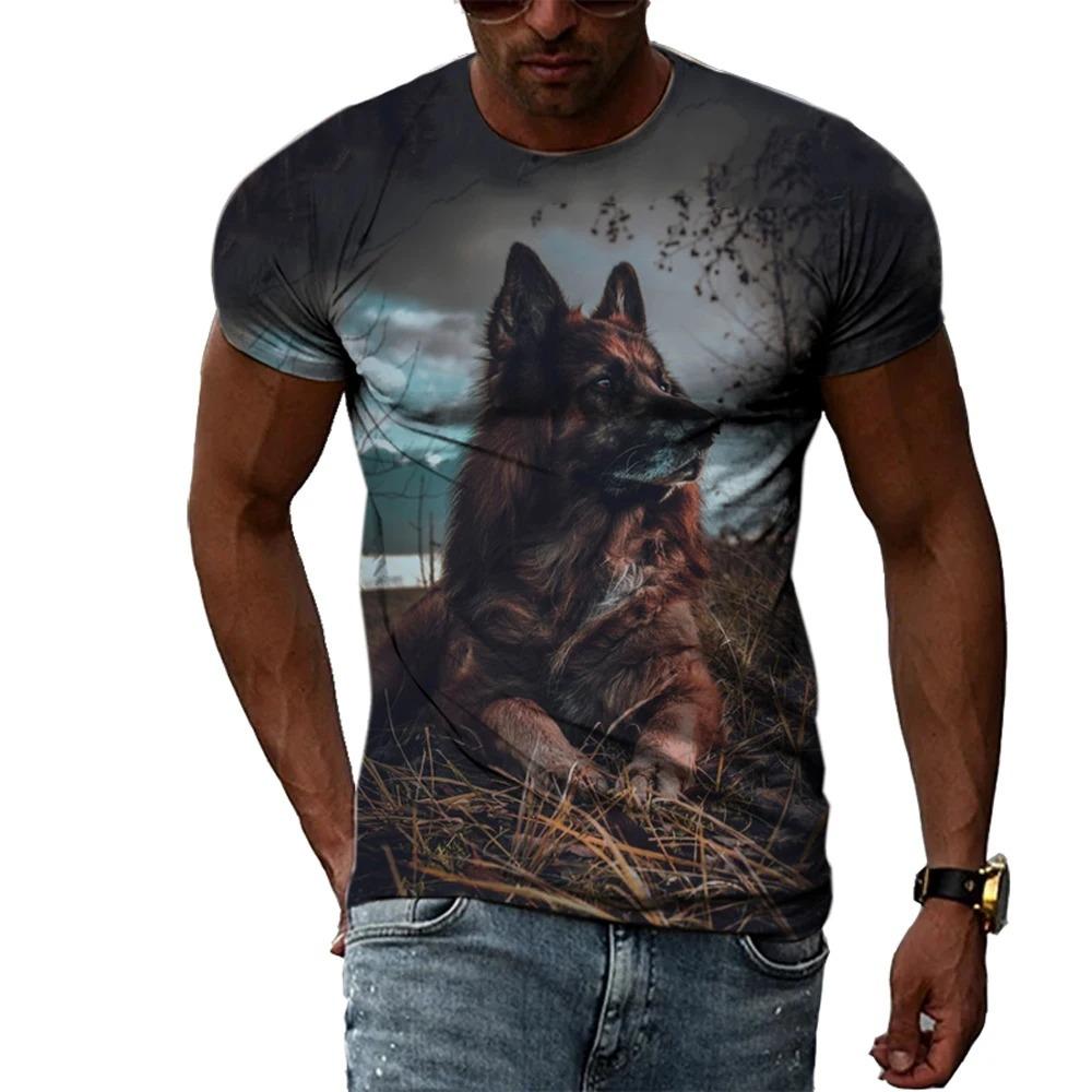3D Casual Wolf Print T Shirt Men Women Summer Animal Tee Man O Neck Short Sleeve Loose Tops Breathable Couples T Shirts
