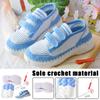 1 Set Handgehäkelt Haken Gummisohlen Unterseite Haken Anti-Tritt Hohlfaden DIY Sommerschuh Hausschuh Gehäkeltes Material
