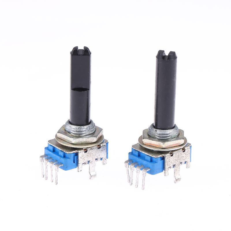 2Pcs Rk11 C10K Single Row 4Pin Vertical Potentiometer 28Mm Shaft For Amplifier Audio Tone Volume Control Diy Electronic Projects