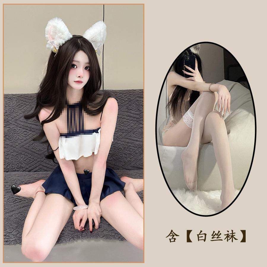 Sexy Lingerie Sexy Straps Busty Tits Shoulder Seduction Miniskirt Cosplay Student Suit Female
