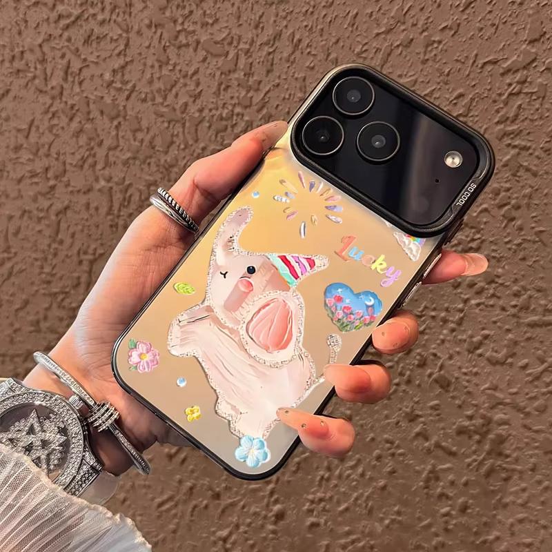 Phone Case For iPhone 17 16 15 14 13 12 11 Pro Max 17 Air 16E XR XS X 7 8 Plus Oil Painting Elephant Shockproof Silicone Cover