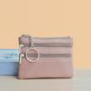 Change bag, women's bag, small card bag, fashionable multi-zipper key bag, mini coin bag, portable macaron color, simple.