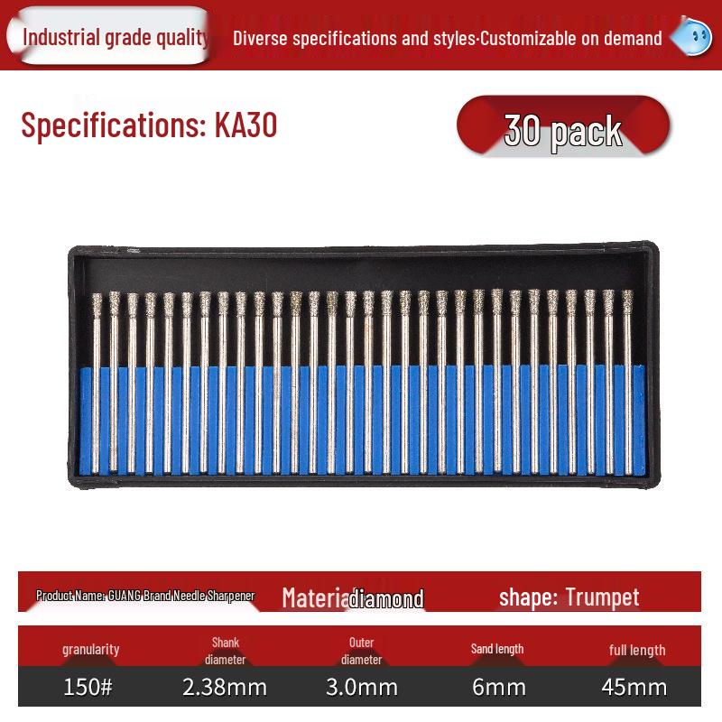Lin Guang Diamond Electroplated Grinding Needle for Jade Carving and Mold Polishing