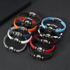 Men's Stainless Steel Luminous Football Team Leather Bracelet - Commemorative Gift