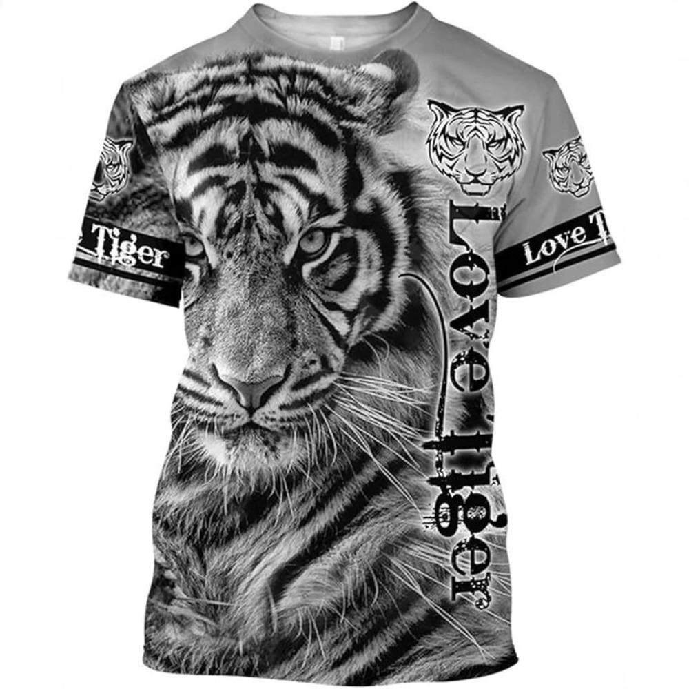 Maglietta da uomo a maniche corte con scollo rotondo, pullover stampato in 3D, top casual