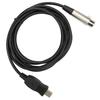 USB Microphone Cable USB Male to XLR Female Mic Link Converter Cable for Microphones Recording 9.8ft