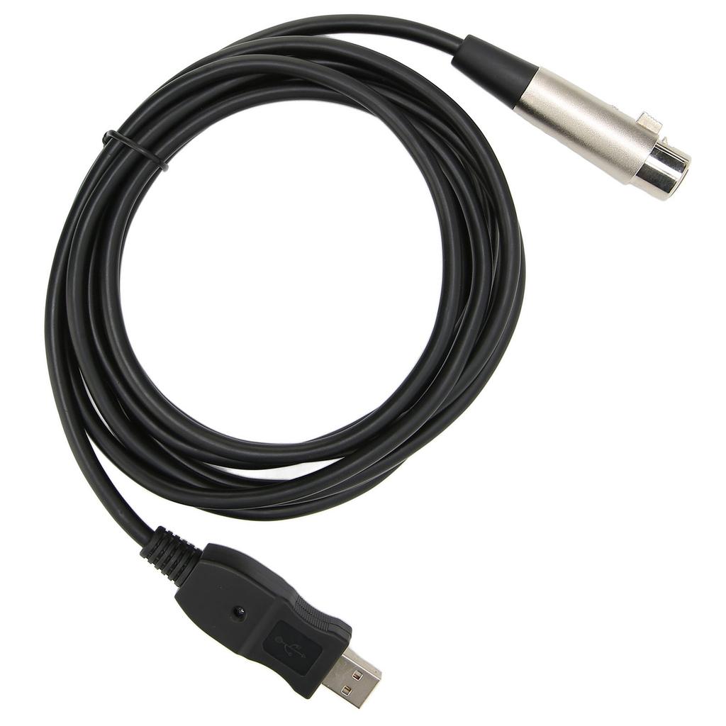 USB Microphone Cable USB Male to XLR Female Mic Link Converter Cable for Microphones Recording 9.8ft