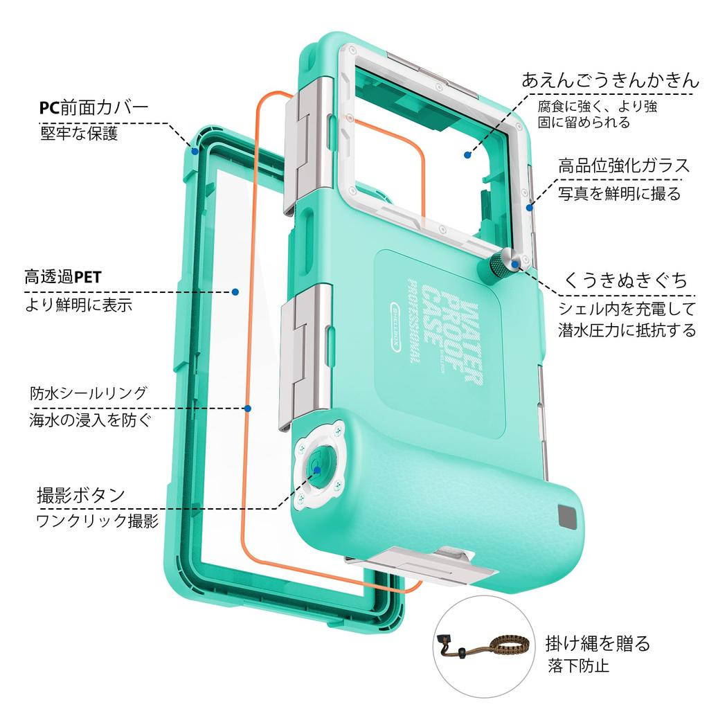 Waterproof iPhone Diving Case for Underwater Photography IPX8 Standard Waterproof Suitable for Depths up to Ideal for Summer Hot and Fishing Features