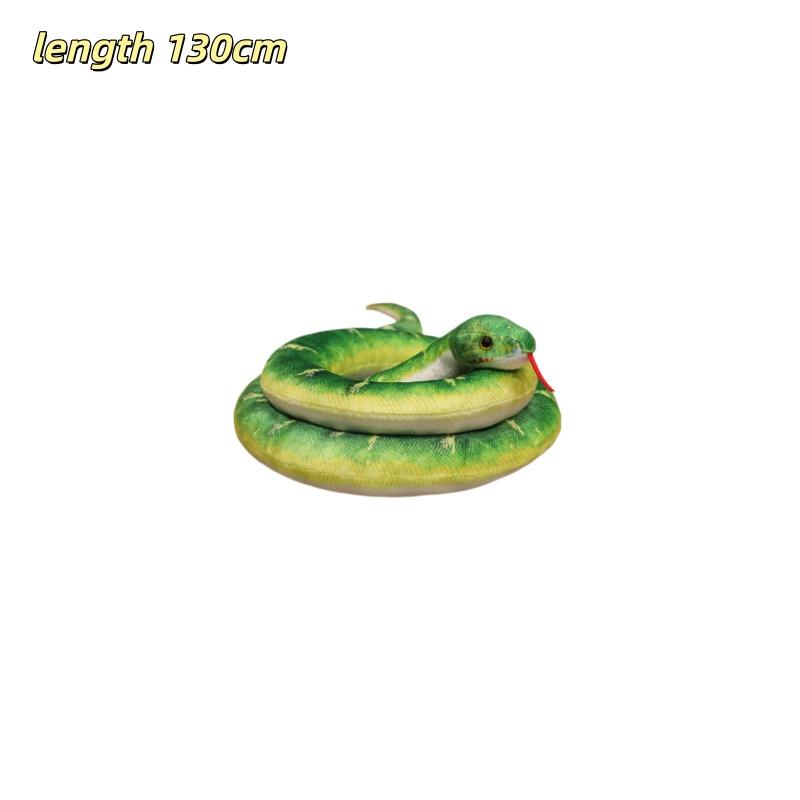 Simulated Snake Plush Toys Rattlesnake Python Green Snake Stuffed Doll Fun Prank Toys Collection Home Decor Toys Birthday Gifts