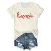 Summer Round Neck 3D Letter Print Top Fashionable Casual Short Sleeved Women's T-shirts