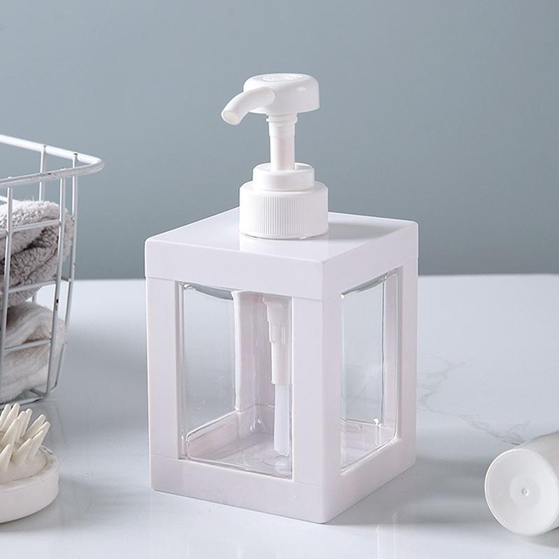 

Large-Capacity Lotion Dispensing Bottle Household Push-Type Square Bottle Bathroom Shower Gel Visual Hand Sanitizer Bottle 500ml белый