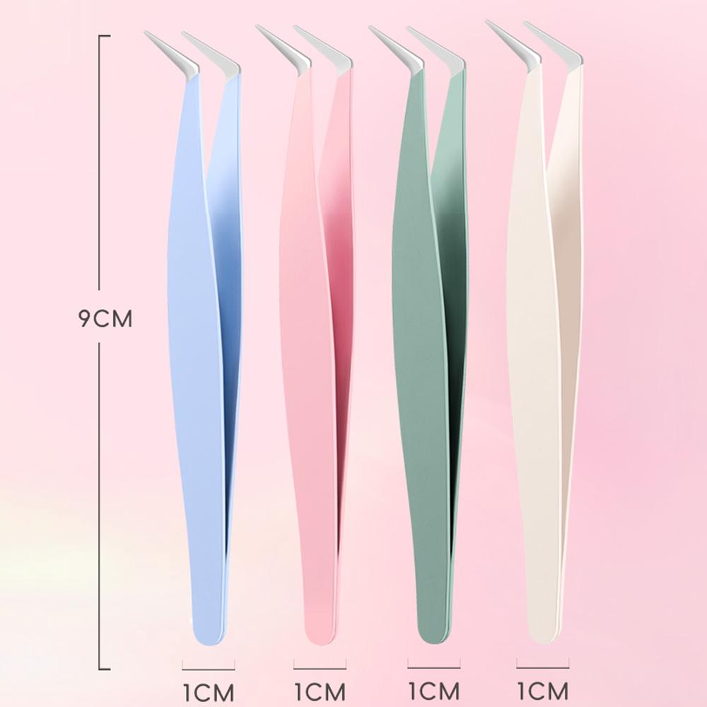 Stainless Steel Tweezers Stainless Steel Grafted Eyelash Curler Eyelash Tweezers High Quality False Eyelash Clip For Makeup