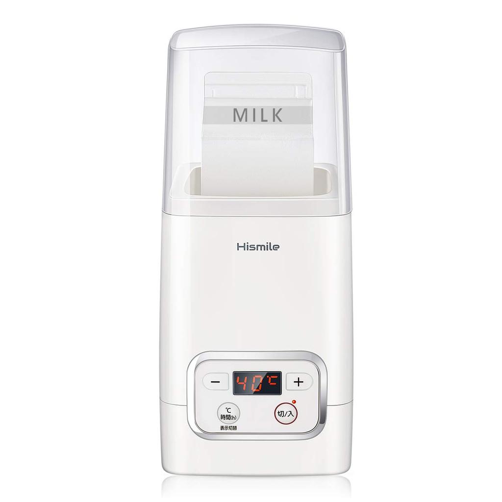 Hismile Compact Yogurt Maker, 25-69°C Temperature Control/1-99 Hour Timer Setting, Amazake (Sweet Sake) and Low-Temperature Cooking Support, Unique 3D