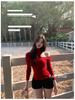 260g Cotton Modal American Spicy Girl High Neck Off-Shoulder Slimming Bodycon Waist-Cinched Chic Casual Top