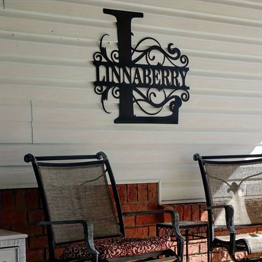 Personalized Metal Nameplate Wall Art, Custom Family Name Sign, Handmade Letter Wall Decor, Vintage Rustic Wedding Gift, Housewarming Present