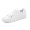 Platform white shoes women's 2025 spring and autumn new fashionable versatile white student round head board shoes street single shoes