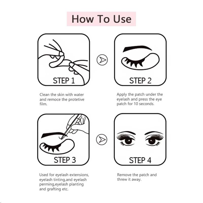 OWOSC 50/100PCS Wholesale Hydrogel Gel Eye Patches for Eyelash Extension Eyepads Eyelash Patch Lash Extension Mask Eyepad Makeup