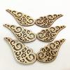 24TE 10PCS Wing Shaped Cutouts Unfinished Slices for Painting Home Decoration