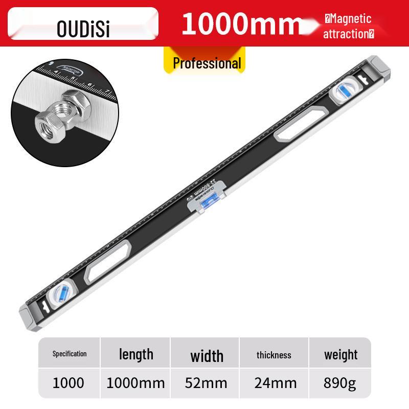 60 High-Precision Strong Magnetic One-Meter Level for Bricklayers