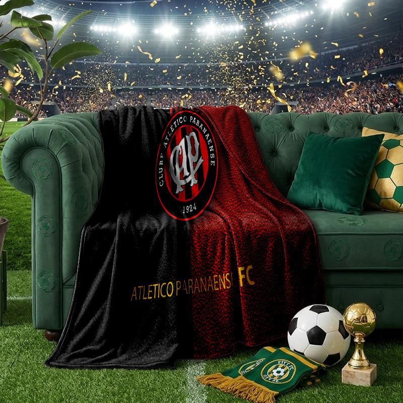 Atletico Paranaense Crest Throws Blanket Flannel Blankets Plush for Couch Bed Gifts for Men Women Travel picnic blanket Christmas fan gifts
