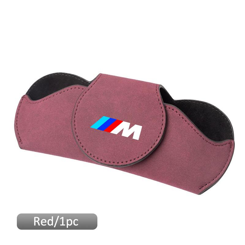 Leather Car Glasses Case Sunglasses Storage Box Clip Holder For BMW M E46 E36 E34 F10 E90 F30 E60 F30 E53 E30 E92 E87 Sticker cyhk37
